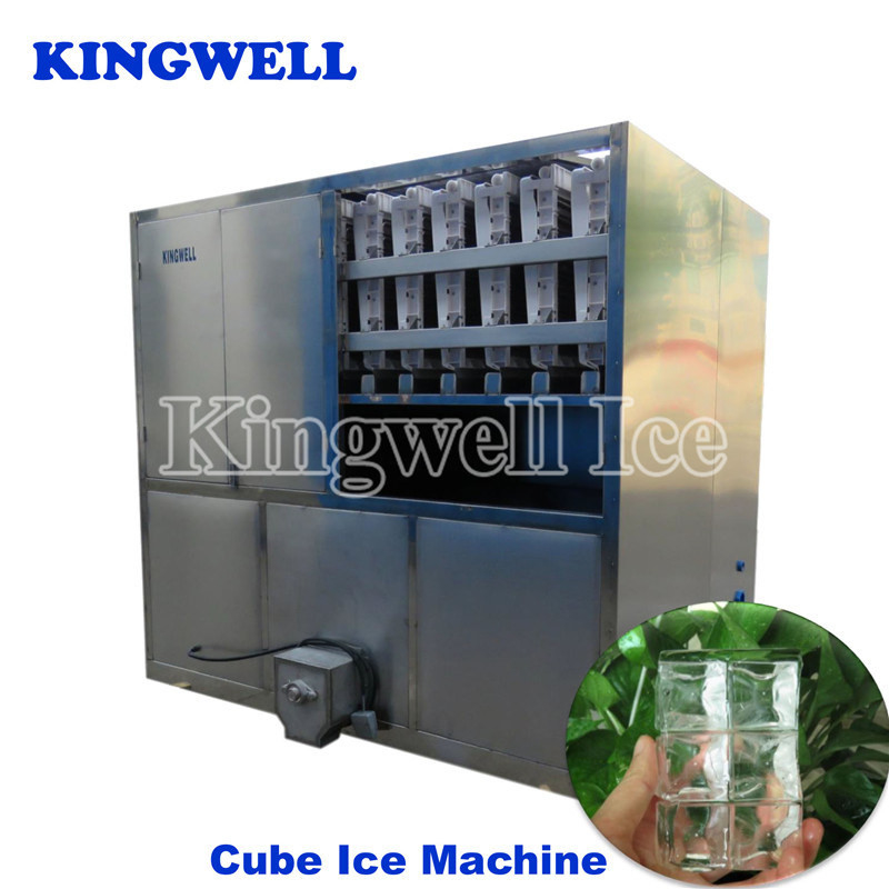 Stainless Steel Ice Cube Machine , 3 Ton Industrial Ice Maker Big Capacity