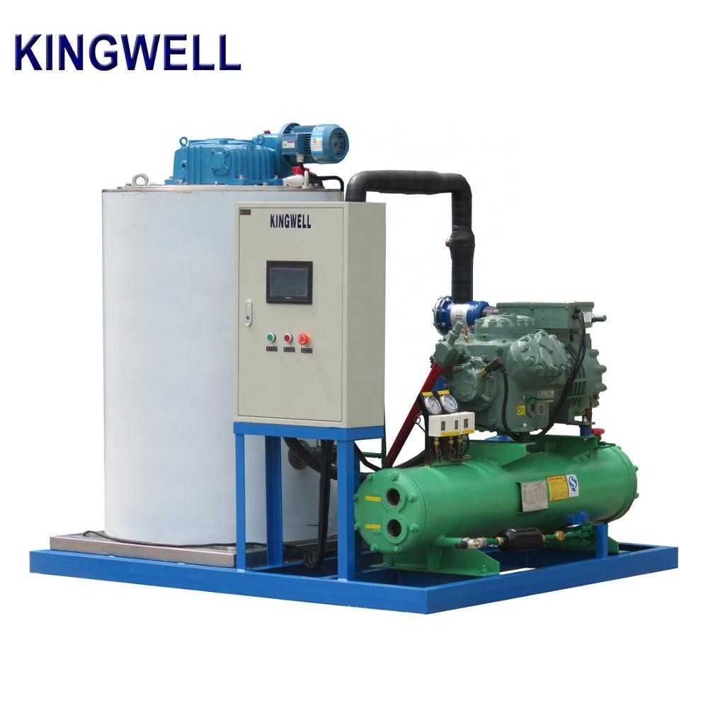 Water Cooling Flake Ice Making Machine R22 Refrigerant Big Capacity