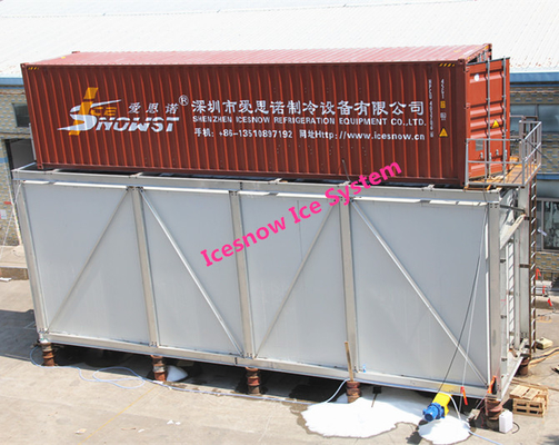 30T Containerized Flake Ice Machine Plant for Concrete Cooling System