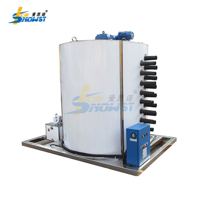 25 Ton SS304 Stainless Steel Flake Ice Evaporator Scale Ice Machine For Slaughtering Processing