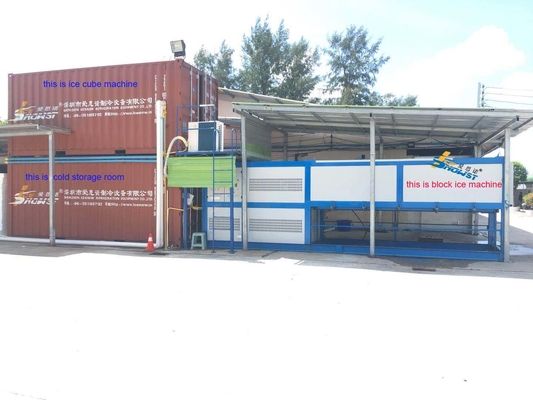 Automatic Commercial Direct Cooling Block Containerized Ice Machine 10Ton