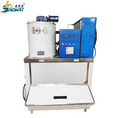 Buy 1Ton Small Water Cooled SS304 Commercial Freshwater Flake Ice Machine For Supermarket online manufacture