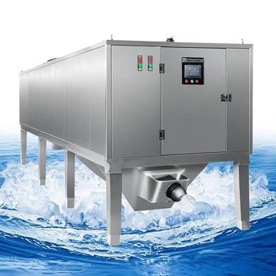 Buy 53.8kw Refrigerating Capacity Freshwater Flake Ice Machine with 1.5-2.5mm Ice Thickness and 500KG Storage Capacity online manufacture