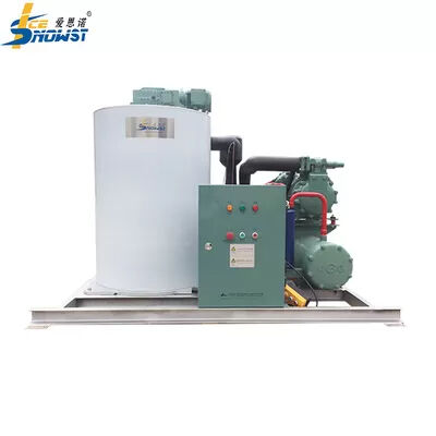 buy 6.35kw Refrigerating Capacity Freshwater Flake Ice Machine with Carbon Steel Evaporator and 220V/380V Power Supply online manufacture
