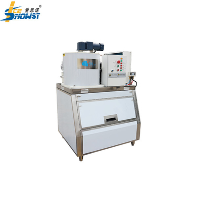 Small Flake Ice Machine Maker With Stainless Steel Ice Bin 300kg