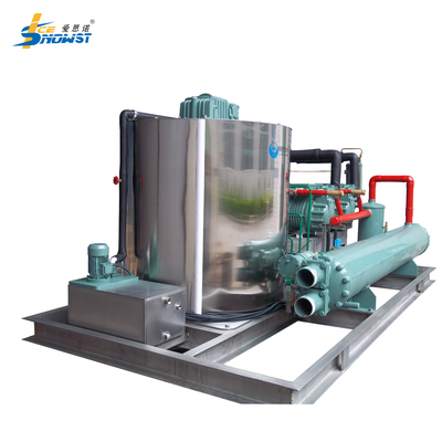 380V 15ton Sea Water Flake Ice Machine Commercial For Fishing Vessels