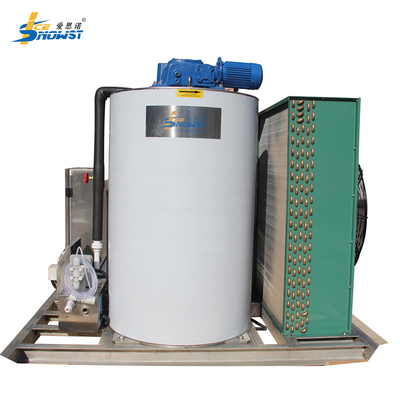 Full Automatic 3ton Stainless Steel Flake Ice Machine For Bread Processing Water-feeding pressure 0.1Mpa－0.6Mpa