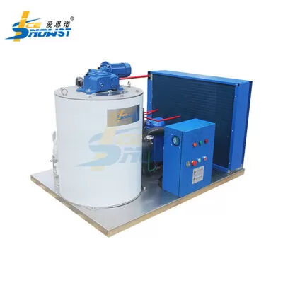 Freshwater Flake Ice Machine with 12-17 Minutes Ice Making Speed 220V/380V Power Supply and Air Cooling Condensation